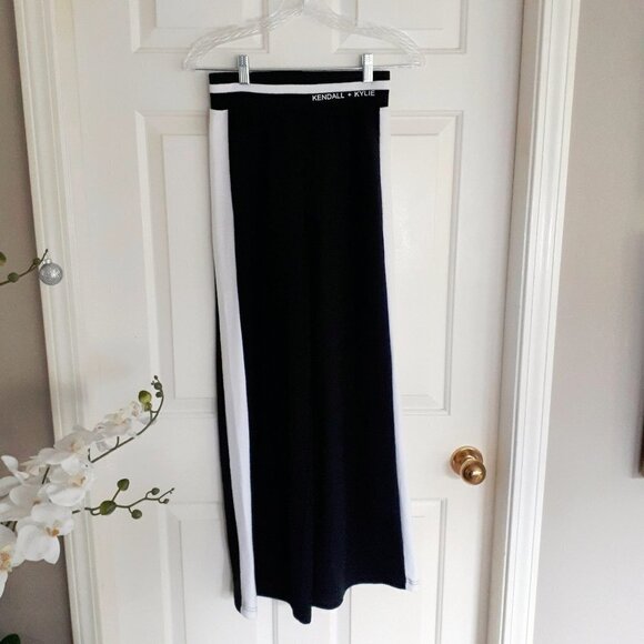 EUC Kendall + Kylie black white high waist wide leg trackpants - Picture 8 of 9